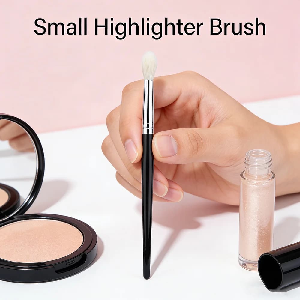 H004 Small brush for highlighter Makeup brushes goat fur highlighter Evidencer for contour face nose tools to sculpt make-up