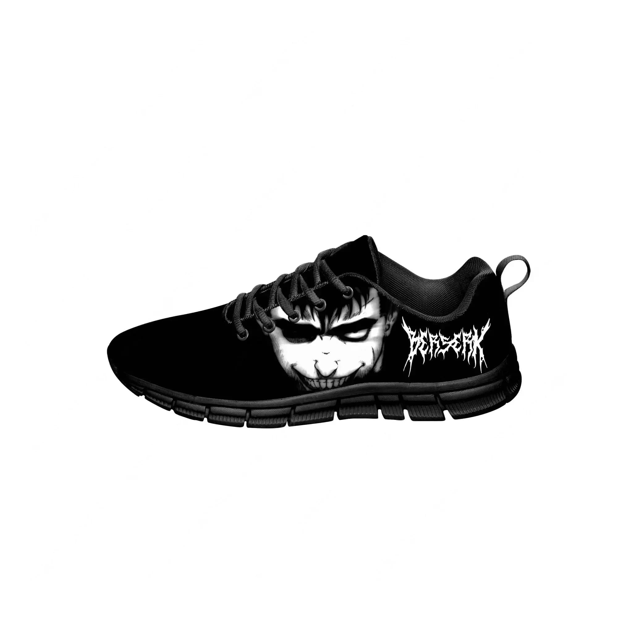 Hot Anime Berserk Guts Sneakers da uomo, da donna, per adolescenti, divertenti, alla moda, casual, scarpe da corsa in tela, scarpe leggere con stampa 3D