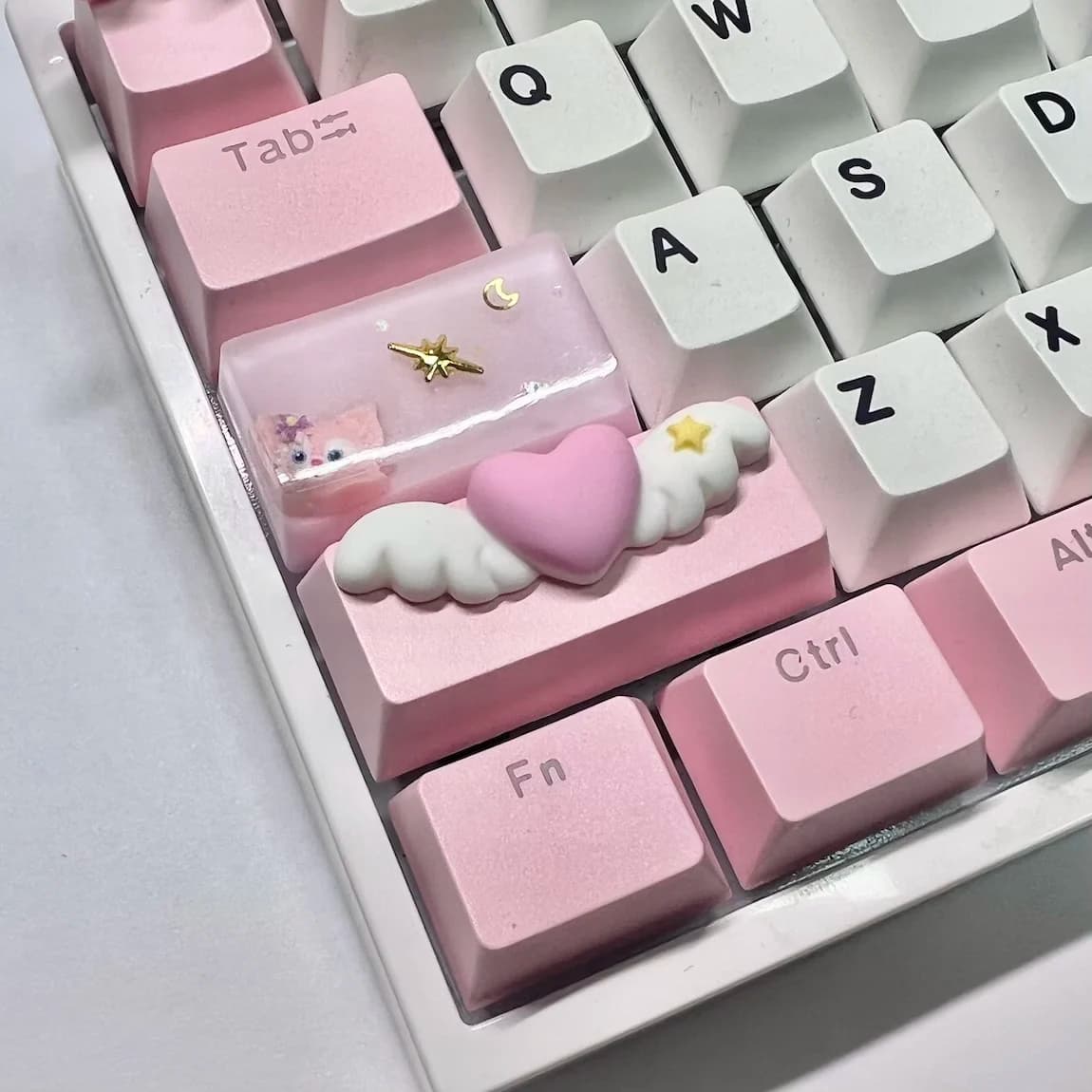 Shift/Enter Love Wings Keycap personalizzato 2.25u Tastiera meccanica ad asse trasversale Simpatico suplemento OEM Keycap