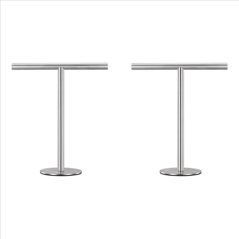 AT44-2X Portasciugamani da terra con finitura spazzolata, base resistente, portasciugamani a forma di T in acciaio inossidabile per bagno, cucina.