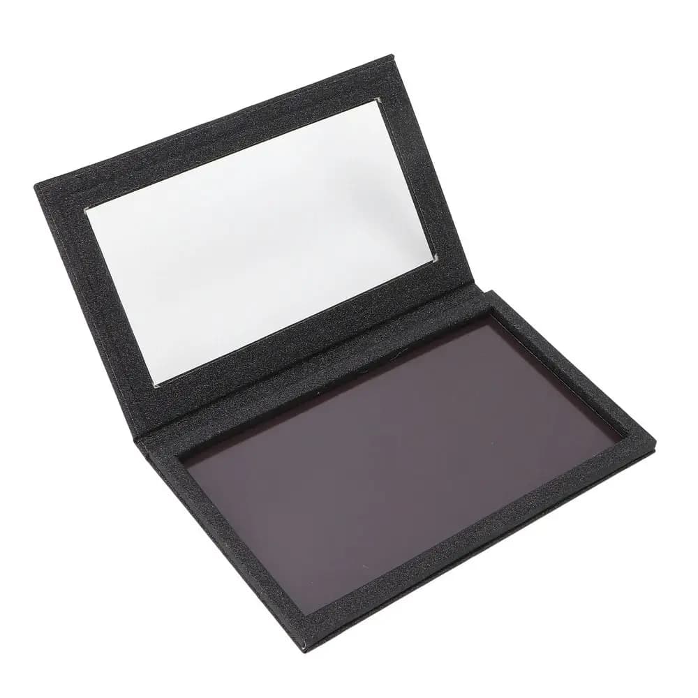 Large Size Eyeshadow Palette Window Cutout Glitter Matte Empty Eyeshadow Box Magnetic Base Clear Lid Magnetic Makeup Case