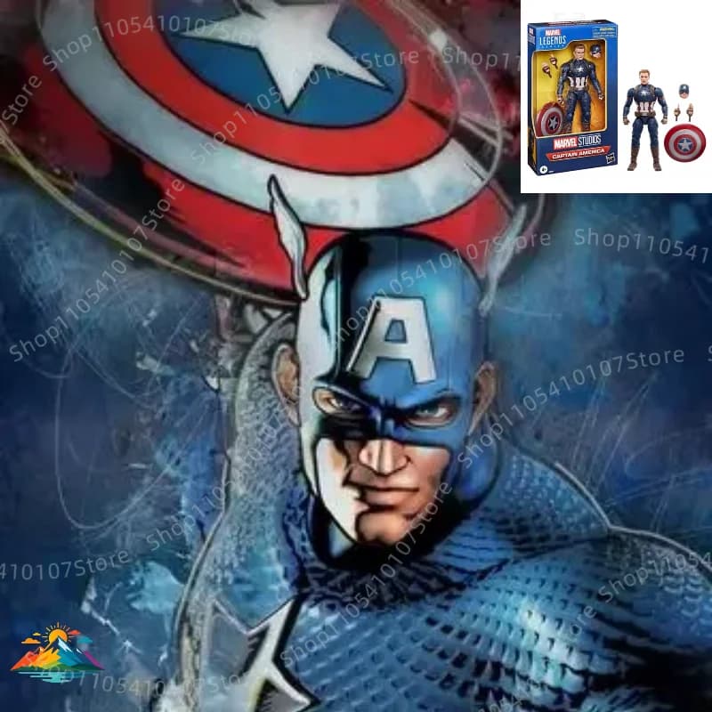 【DISPONIBILE】Figurina d'azione Captain America di Hasbro Marvel Legends Studios, modello da collezione da 6 pollici, regalo giocattolo per ragazzi e ragazze