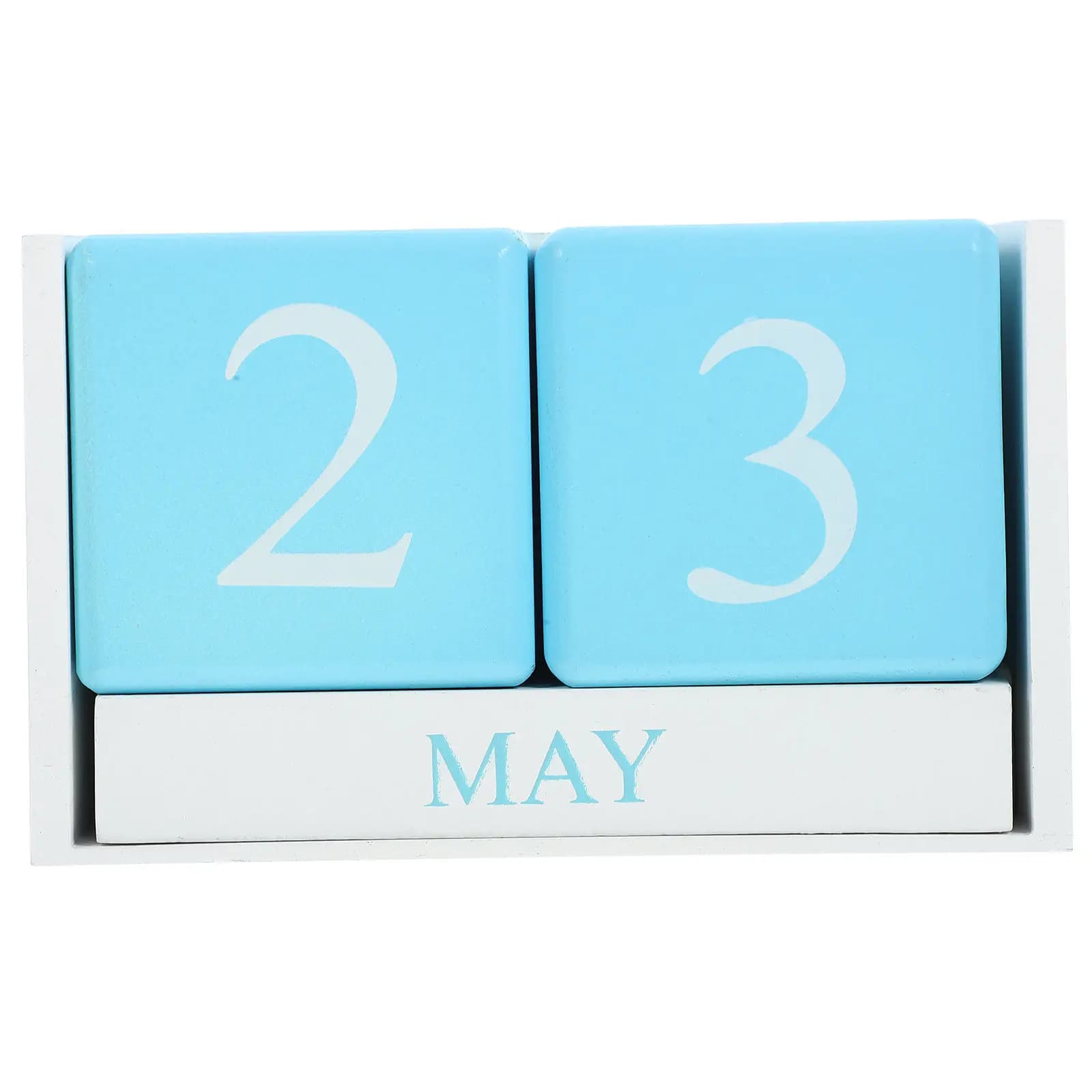 Calendario Perpetuo da Tavolo in Legno con Blocchi Regolabili per Data e Mese, Elegante Decorazione da Scrivania per Casa, Ufficio, Scuola e Uso Quotidiano
