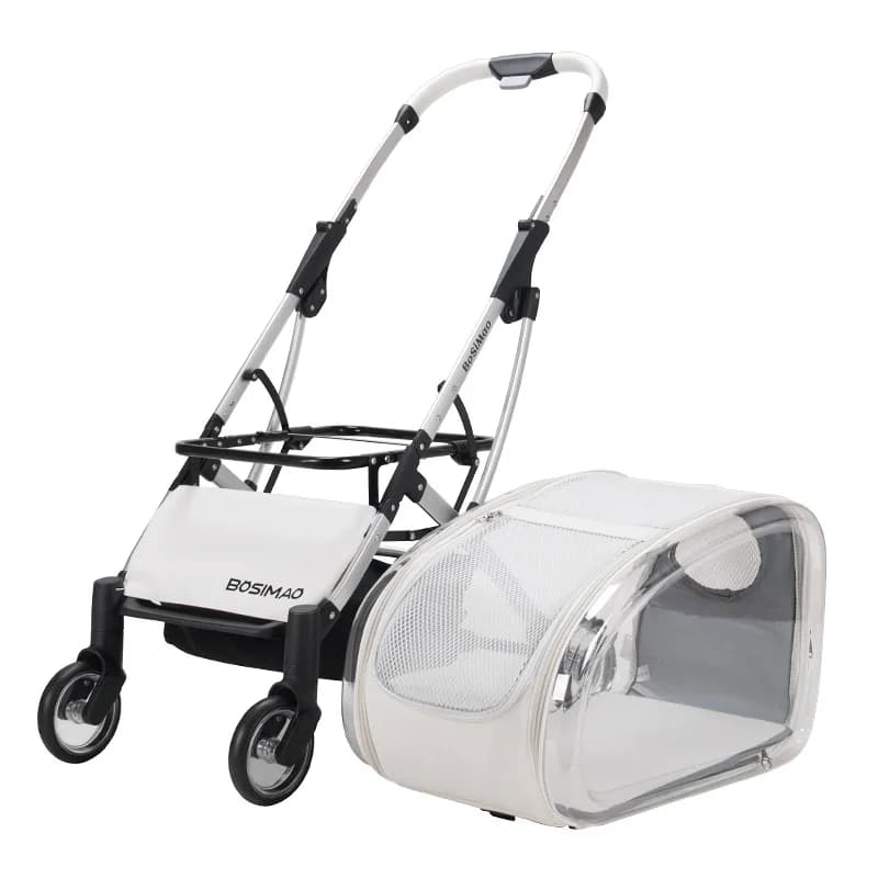 New Transparent Pet Stroller， for Small Medium Dogs Lightweight Foldable Detachable Dog Walking Cart Portable Outdoor Carrier