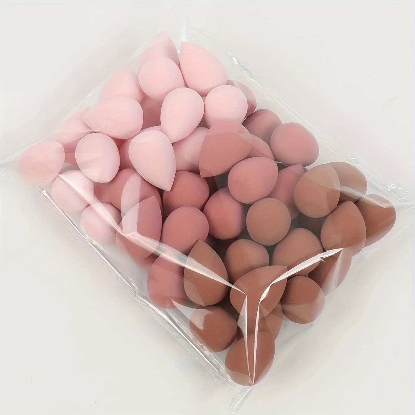 Set di mini spugne per il trucco da 50 pezzi - Per una miscelazione impeccabile del fondotinta liquido, doppio uso bagnato/asciutto per tutti i tipi di pelle