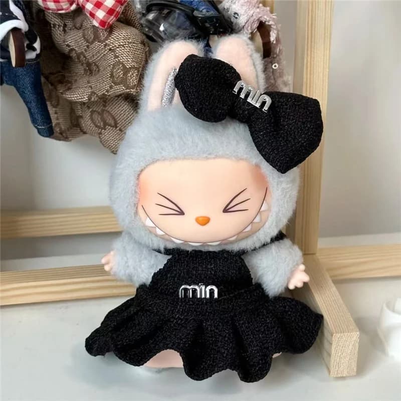 15 17 centimetri Per Labubu Bambola Coreano Kpop Stile Dolce Gonna Borsa di Lusso Scarpe Set Vestito Abbigliamento Triangolo Invertito Vestito vestiti