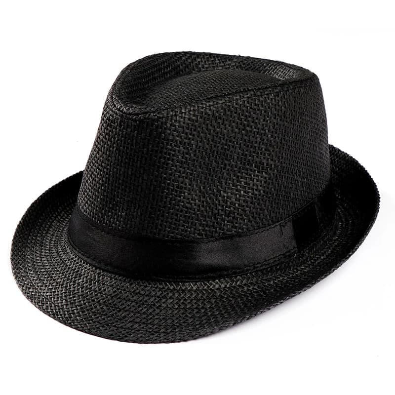 Hot Sale Unisex Fedora Trilby Hat Wide Brim Straw Cap Beach Sun Gentleman Adult Summer Outdoor Vacation Breathable Fashion