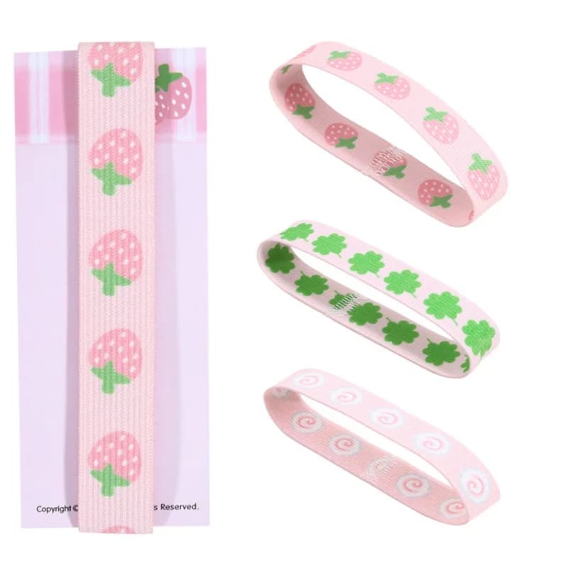 Cinghia Elastica per Planner a Tema Fragola, Decorazione a Stella Carina, Accessorio di Archiviazione Stile INS, Cinghie Kawaii per Scrapbooking