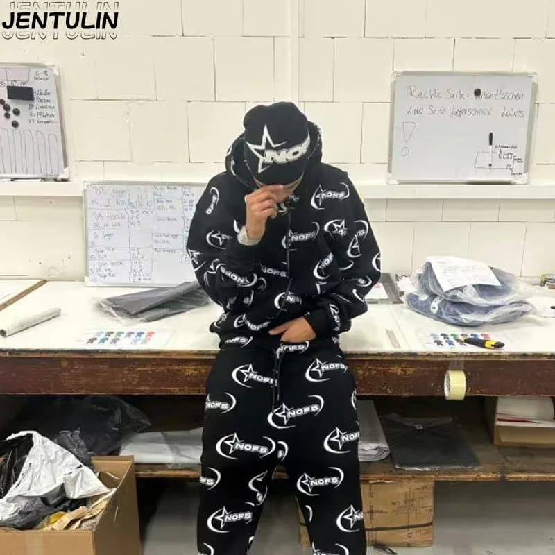 Harajuku Hip Hop Winter Hats Y2K Gothic Alphabet Men's Hats Streetwear Knitted Women's Wool Hats Unisex Winter Fashion Pullovers