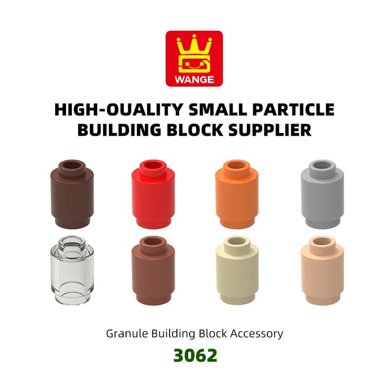 WANGE 321Pcs/Lot 3062 Columnar Bead Block Moc Color Accessories Compatible with Brick DIY Children's Toy Assembly Gift Box