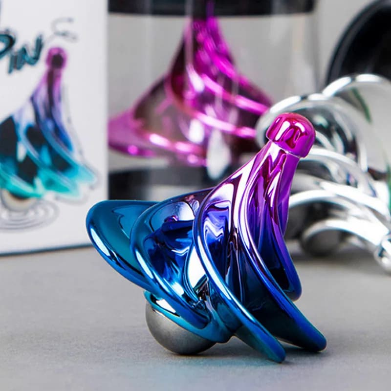 Nuovo giroscopio magnetico a vento, giocattolo popolare, giroscopio educativo e creativo antistress, giroscopio colorato a vento con effetto magico