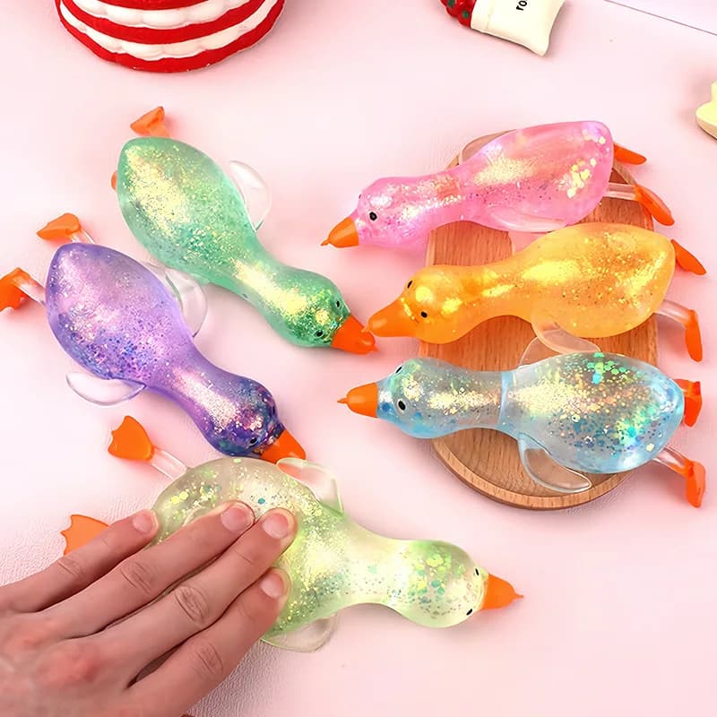 Animal-Shaped Duck Squeeze Sensory Ball Toy, Slow-Rebound Non-Greasy Snag-Free Compact Handy Scentless Quick-Clean Tear-Enduring Flexible Calming Textured Sensory Play