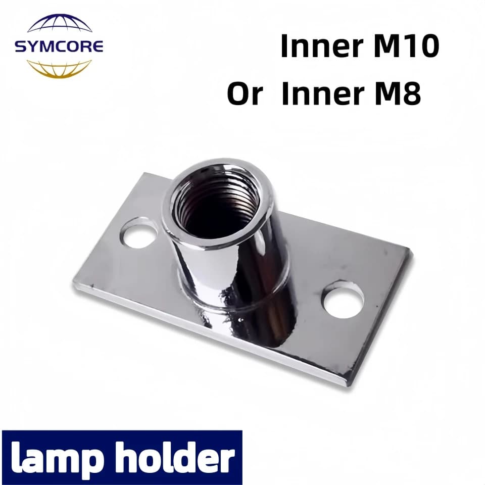 Dente interno M8 M10 Base rettangolare faretto a collo d'oca lampada da tavolo lampada per macchine utensili Base fissa accessori per lampade in argento
