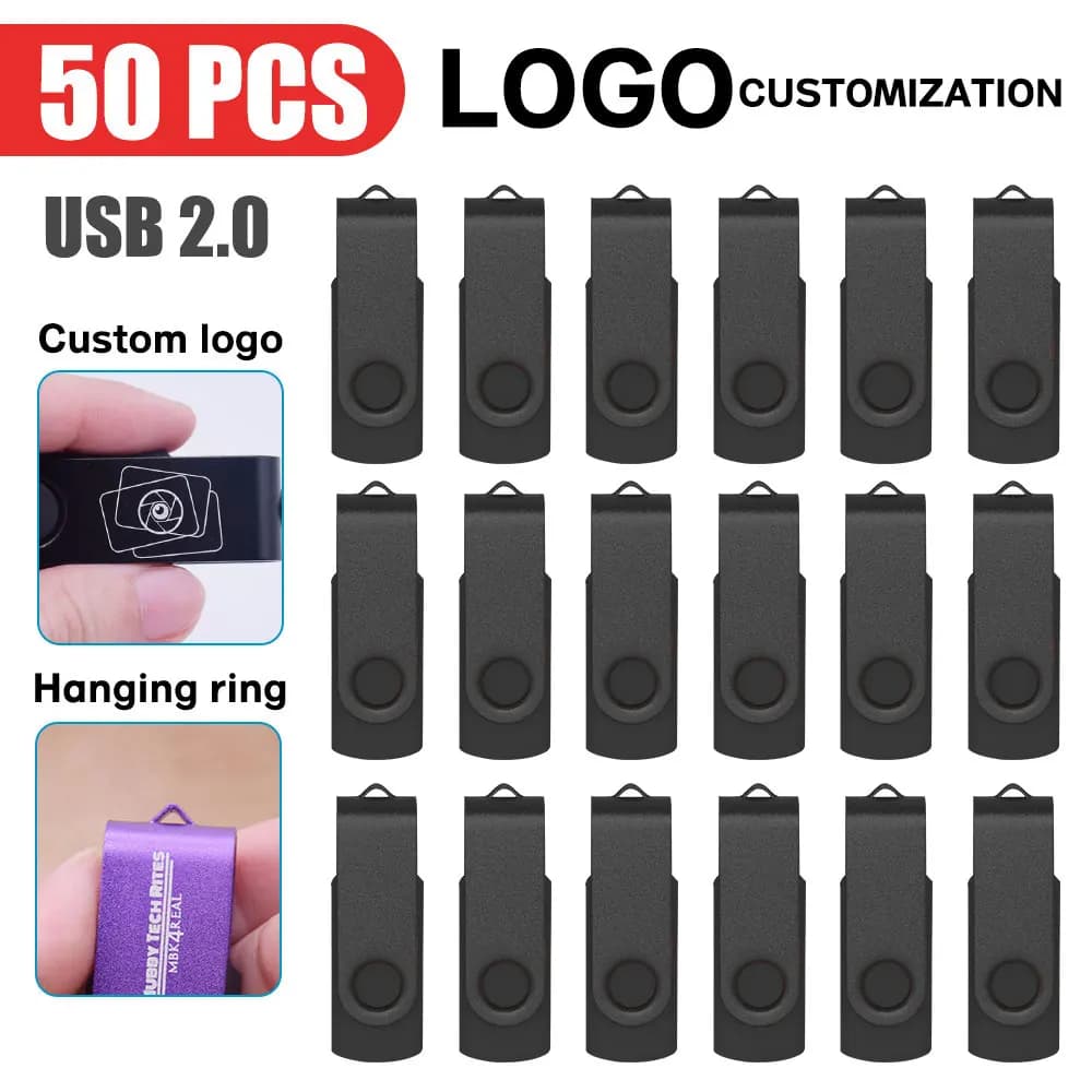 50 Pz / lotto Cle USB 2.0 Chiavetta USB Pendrive 1 GB 2 GB 4 GB Pen Drive 8 GB 16 GB Memory Stick 32 GB 50 pezzi Chiavetta USB 64 GB Flash U Disco