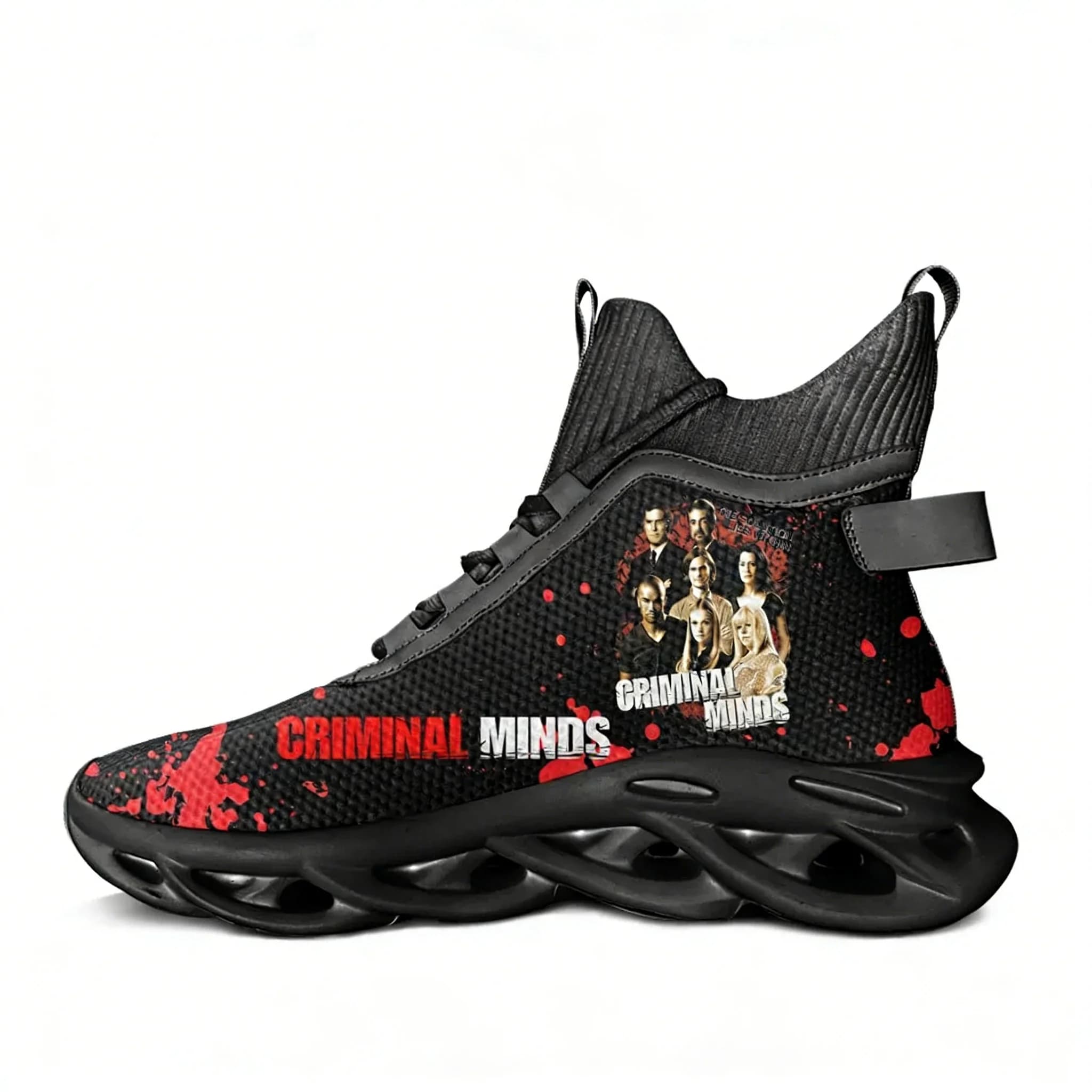 Criminal Minds High Top Flats Sneakers Scarpe sportive da uomo e da donna Scarpe da corsa Sneaker con lacci in rete Calzature personalizzate