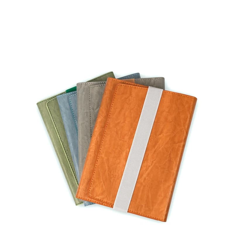 Quaderno A5 in pelle PU quaderno a tre pieghe copertina diario Agenda Planner carta con 88 fogli di cancelleria scolastica