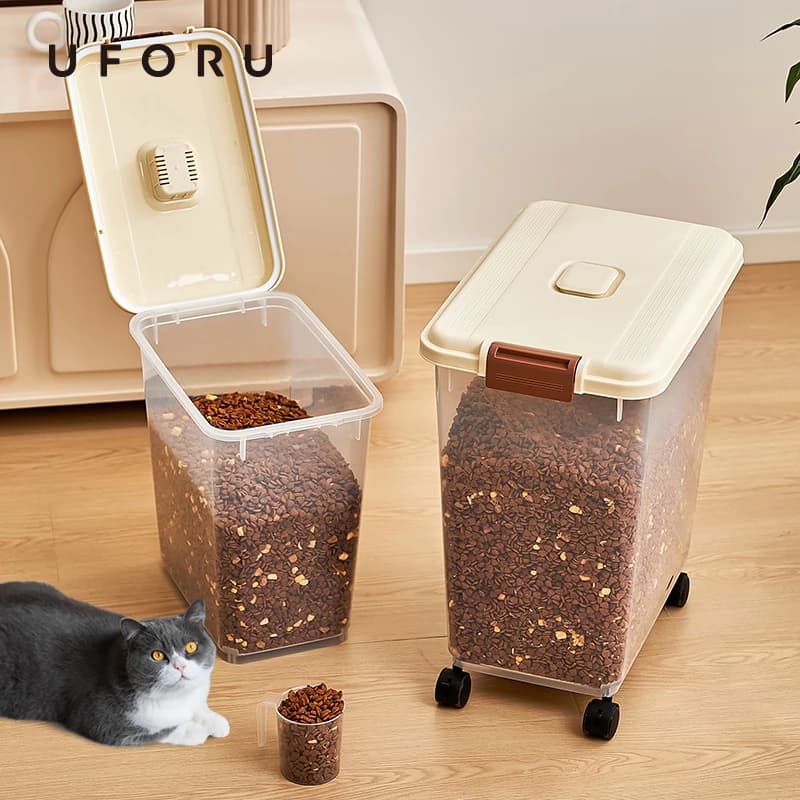 UFORU Household dog food storage tank Sealed pest and moisture proof food grade dog food storage tank