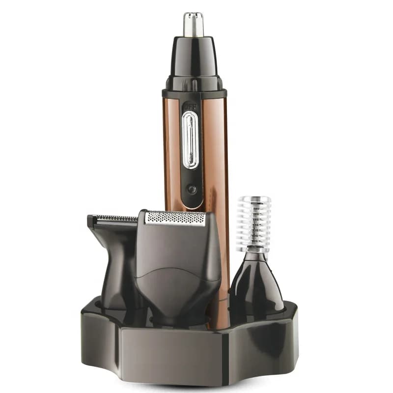 Kemei 4in1 Reloadable Eyebrow Naso Haircuts Barba Toelettatura For Men Eyebrow Depilation Naso Ear Razor Cutting Cleaner