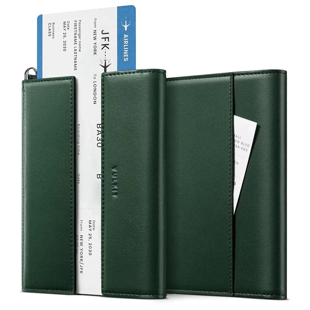 Porta Passaporto con Protezione RFID per Viaggi, Custodia Multifunzionale per Passaporto per Uomini e Donne, Progettata per Viaggi a Lunga Distanza