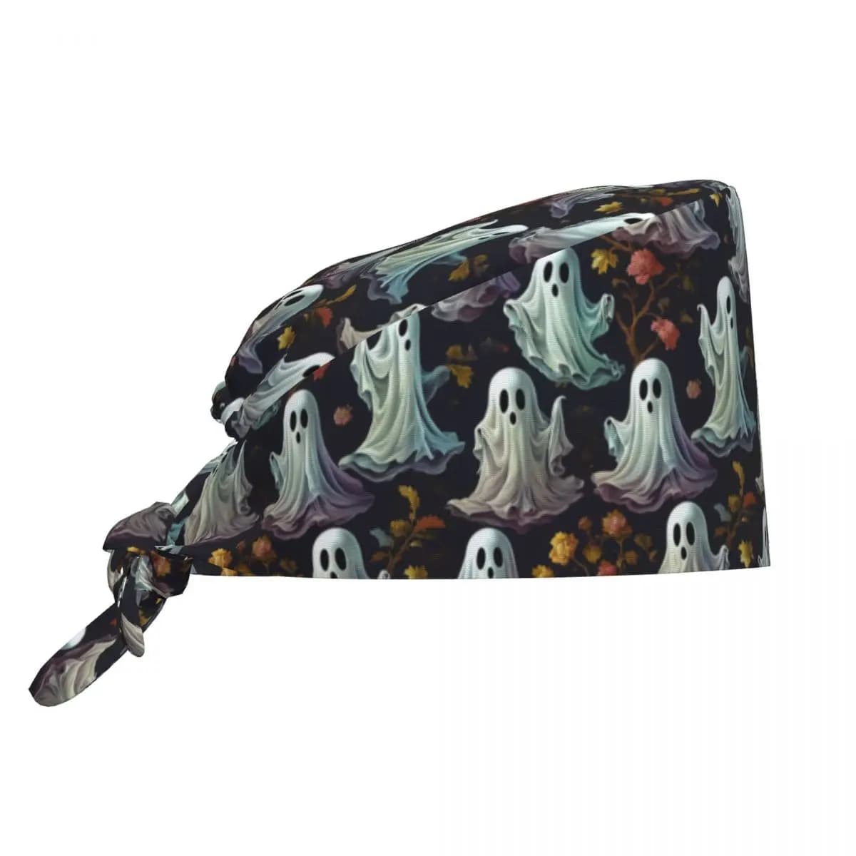 Berretto da lavoro personalizzato con motivo fantasma di Halloween Cappelli chirurgici Donna Uomo Berretto da sala operatoria Berretto da lavoro Cappello da lavoro da laboratorio