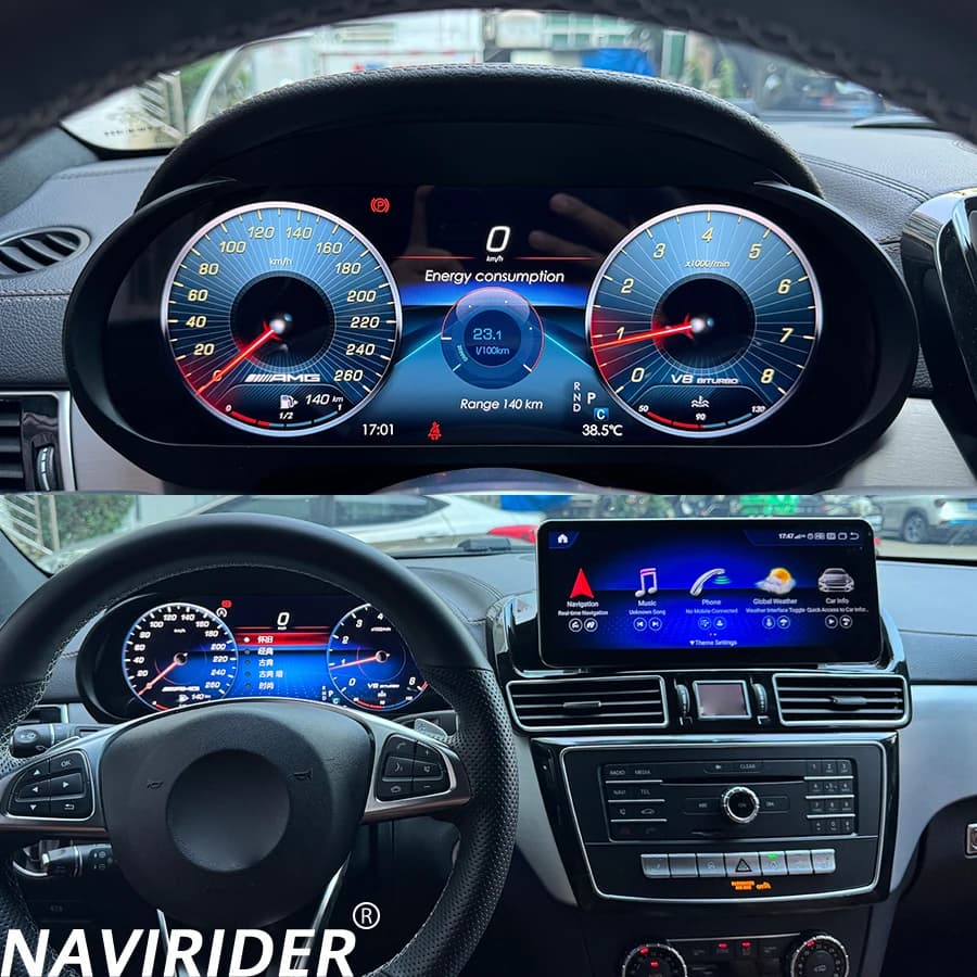 12.3 Pollici Schermo LCD Tachimetro Strumento Cluster Per Mercedes Benz ML GL GLE GLS W166 X166 2012-2019 Aggiornamento Smart Dashboard