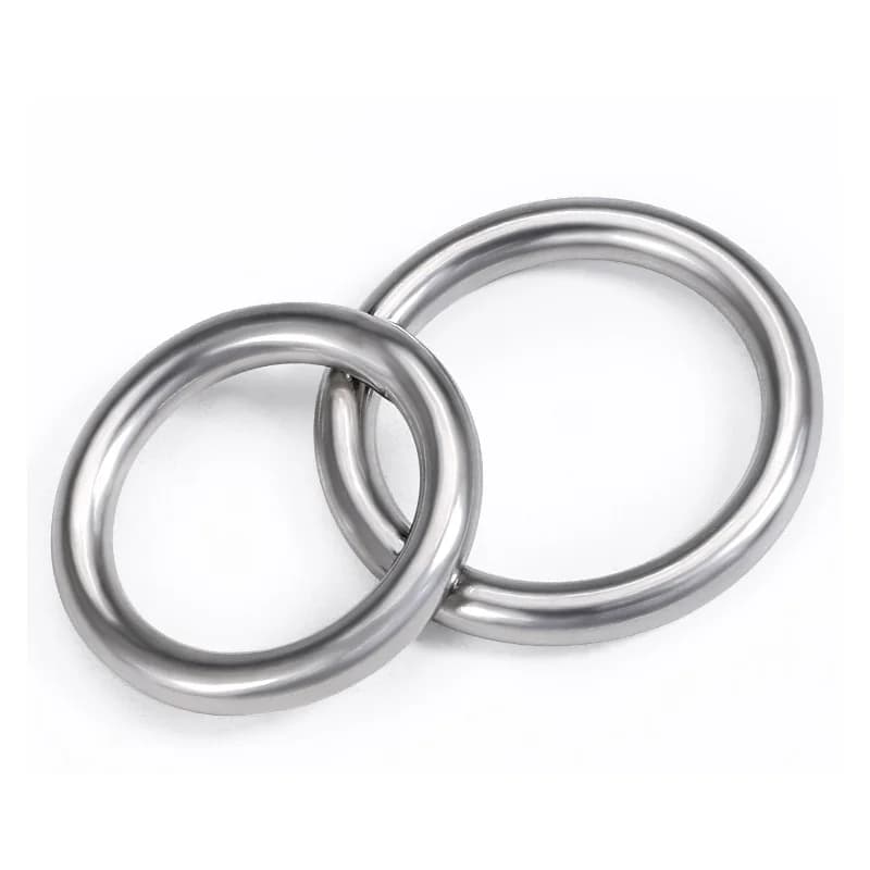 O-ring in acciaio inossidabile A2 304 che non sbiadisce mai Anello solido da pesca Cerchio saldato O-cerchio Anello per animali domestici Anello per rete da pesca Anello per appendere