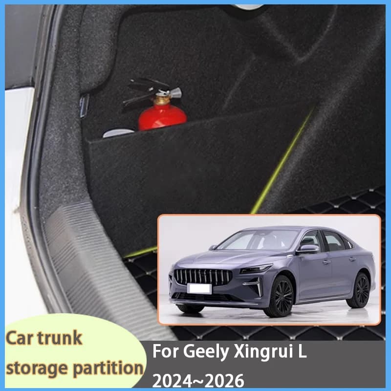Organizer per Auto Geely Xingrui L 2024~2026, Divisorio Laterale per Bagagliaio Rinforzato, Scatola Portaoggetti Interna per Bagagliaio
