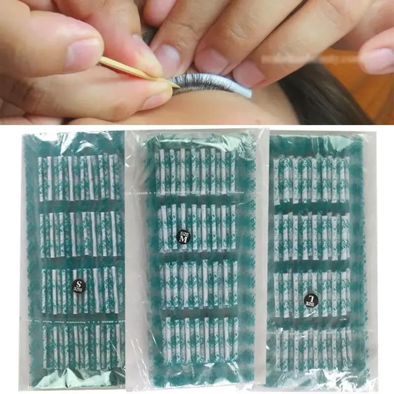 160pcs rods fake eyelashes Perming bigodini Curling Perm Set sticky cosmetic salon