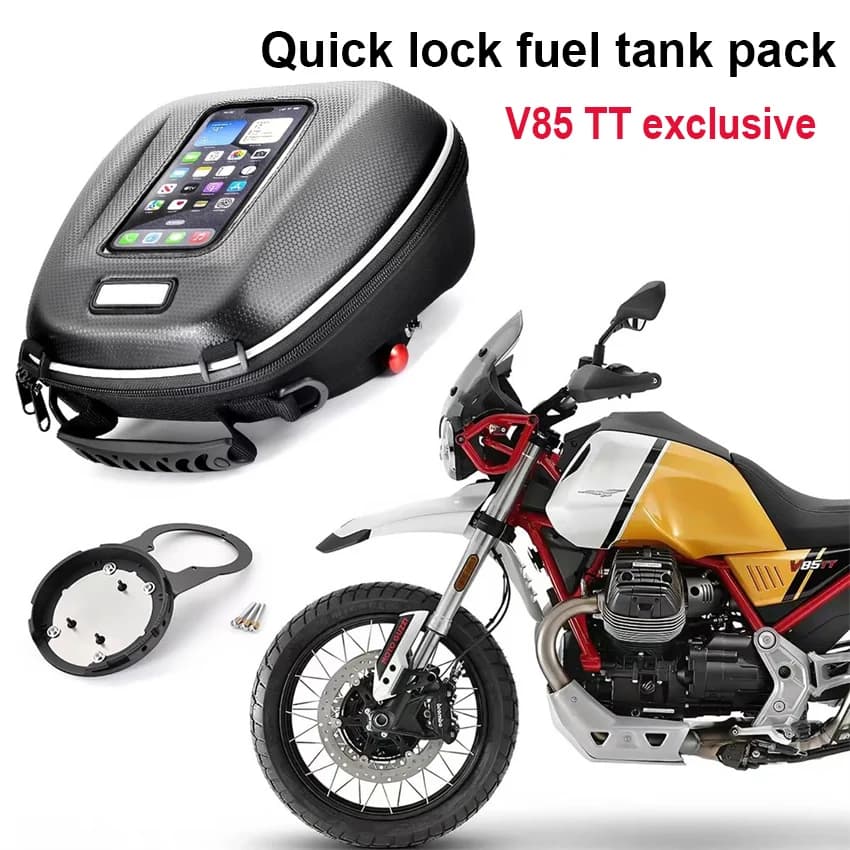 For MOTO GUZZI V85 V85TT Tank Bags Quick Lock Motorcycle Waterproof Luggage Navigation Racing Bag Backpack Top Case