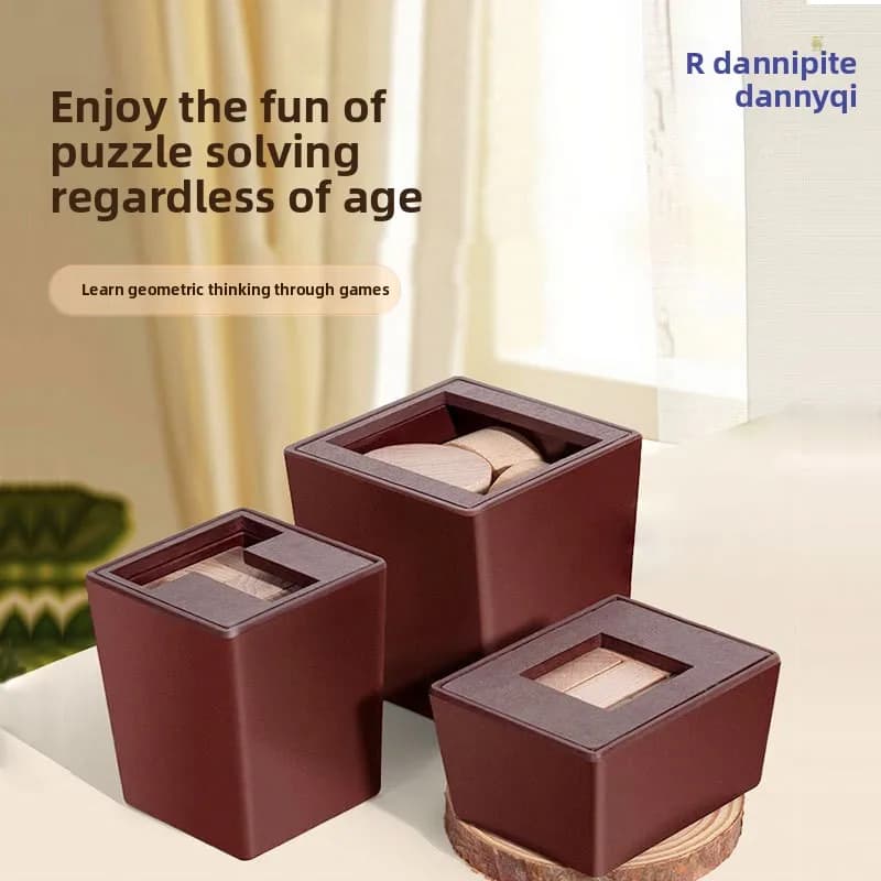 Scatola magica intellettuale in legno creativa transfrontaliera | Sfida di blocchi da costruzione da 6 pezzi | Puzzle educativo Gioco per provocare il cervello