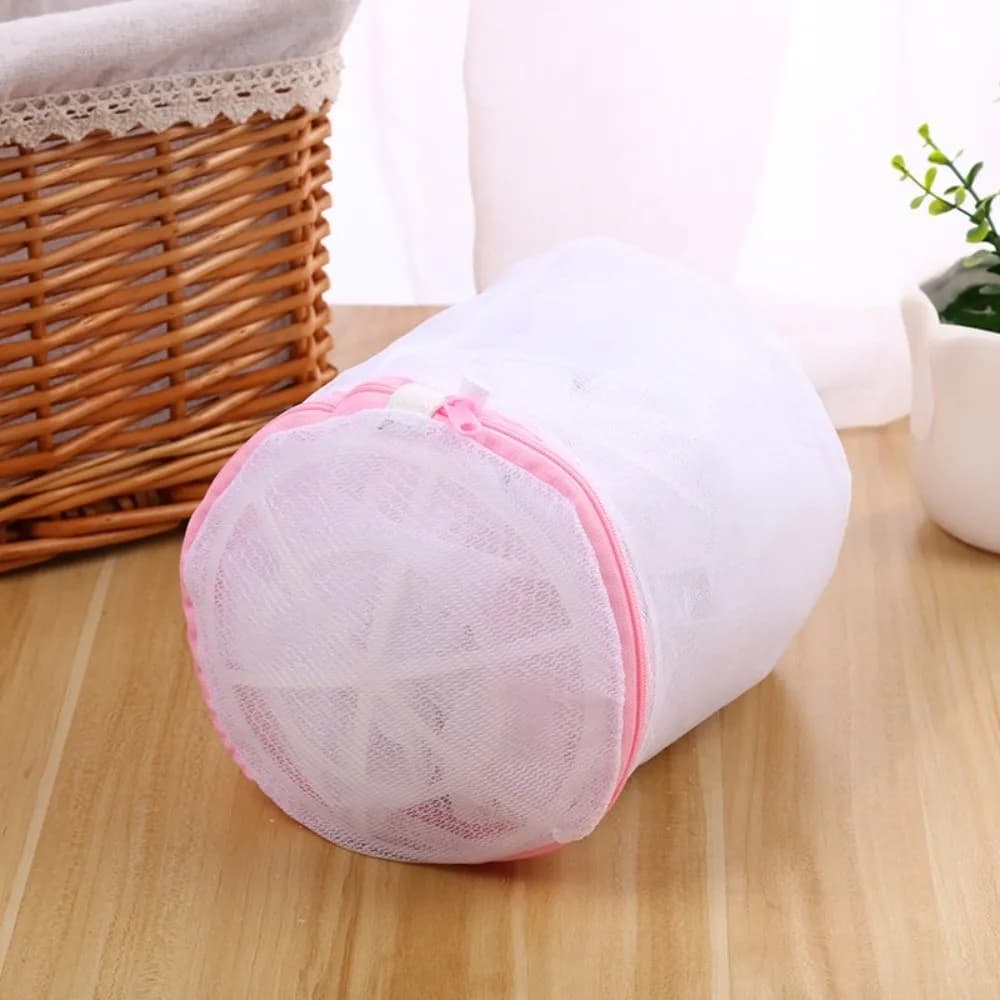 With Zipper Lingerie Washing Mesh Bag Polyester Separation Design Bra Wash Bag Foldable Laundry Protection Bag Clothing Storage
