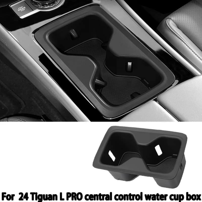 It is suitable for 24 Tiguan L PRO central control water cup box car modified central storage dustproof limit water cup sleeve
