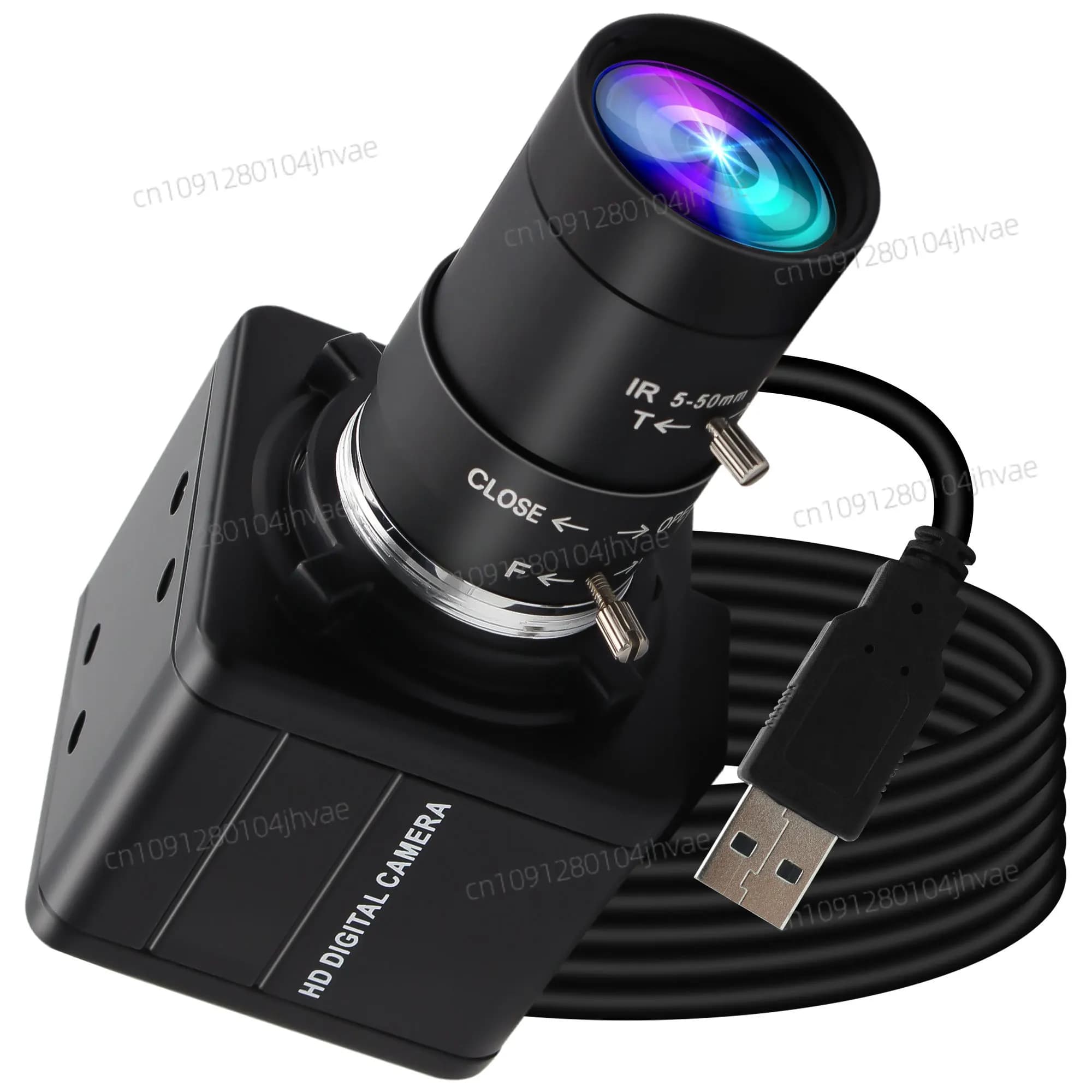 ELP 640X480 MJPEG 60fps CMOS OV7725 Mini webcam zoom 10X with 5-50 mm varifocal lens with CS connection