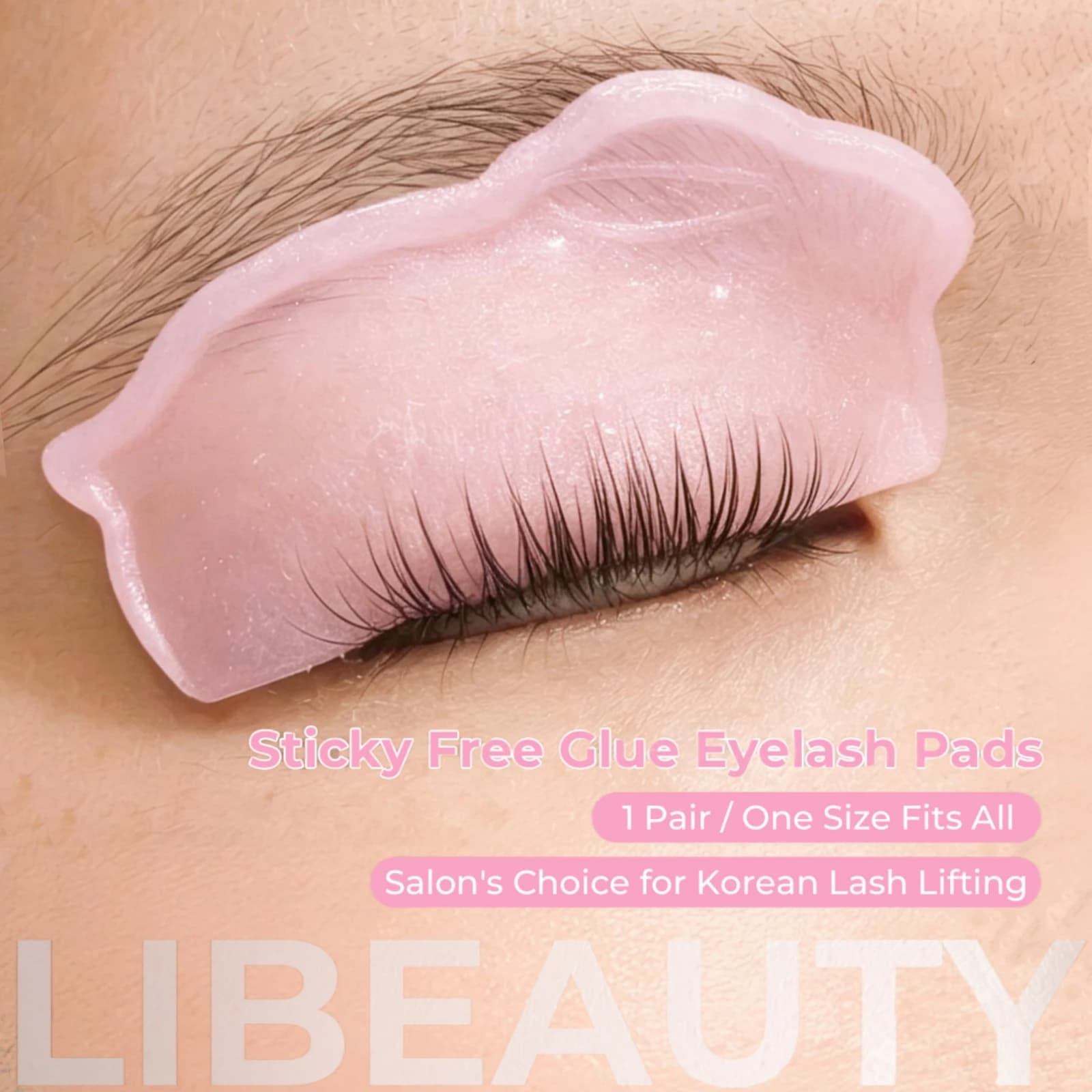 Libeauty Rabbit 2Pc Flat Lash Lift Shield Ultra-Thin Silicone Softening Pad For No.1 Perm Step Only & Self-Adhesive Eyelash Lift