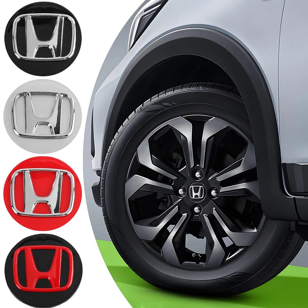 4 pezzi coprimozzo centrale ruota auto originale coprimozzo 58MM/69MM compatibile con Honda Civic Fit Jazz Accord Pilot CRV Odyssey Passport