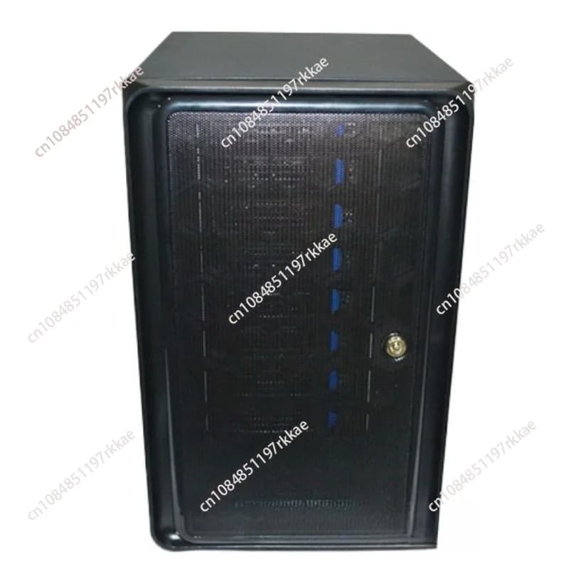 Chassis NAS MINI-ITX a 8 alloggiamenti con porta frontale sicura e bloccabile
