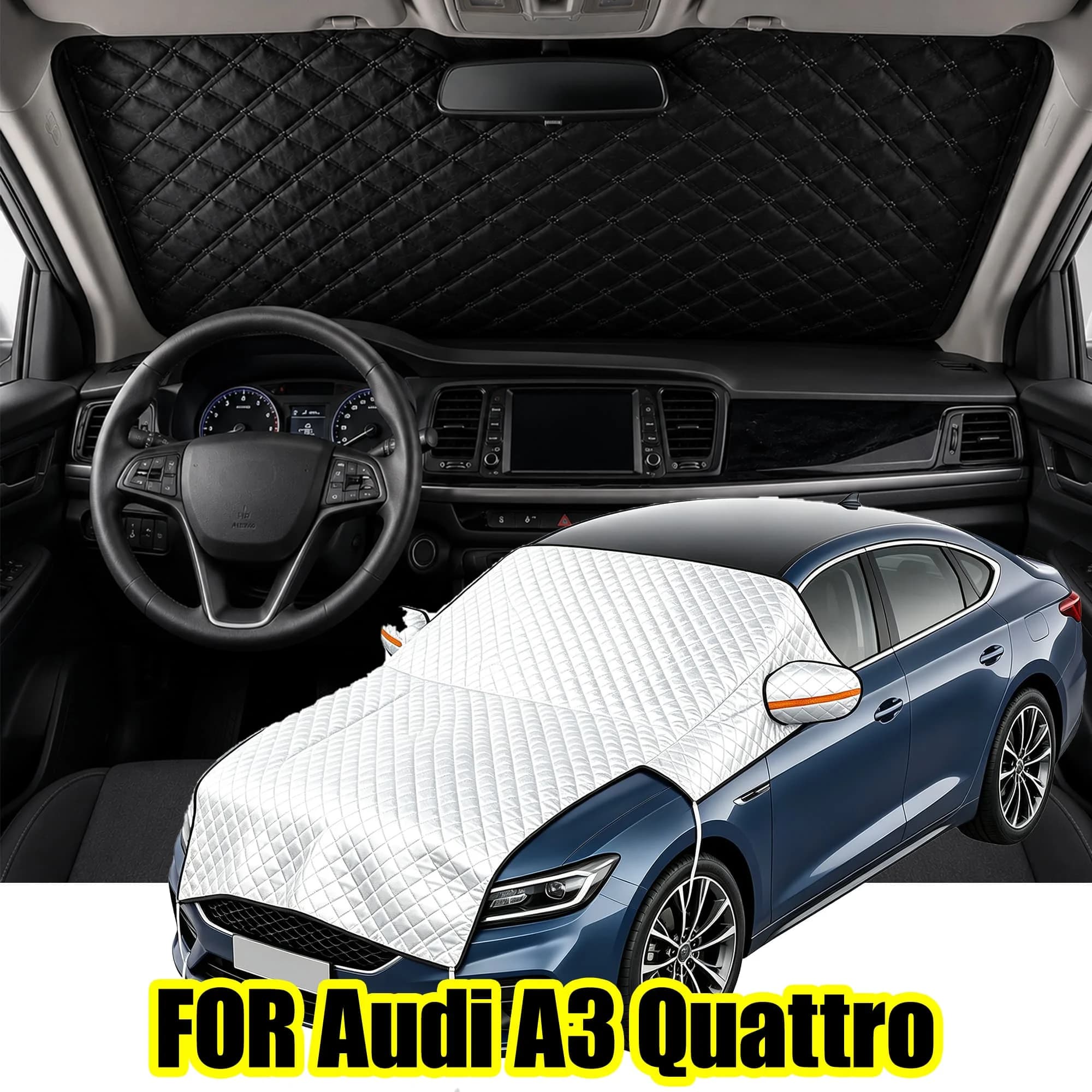FOR Audi A3 Quattro Windshield Sunshade, UV Protection & Heat Block Cover For Car Front Window
