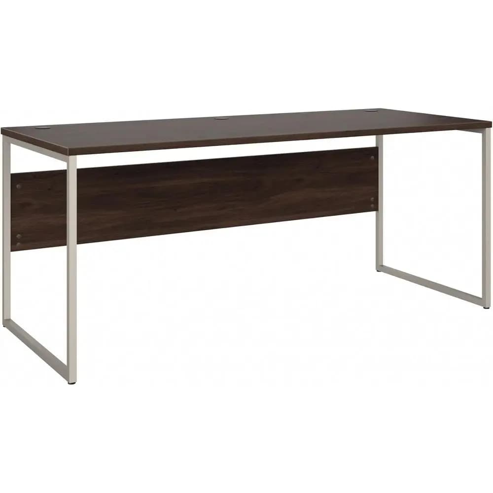 Scrivania per Computer Ibrida 72x30 in Noce Nero con Gambe in Metallo di Bush Business Furniture