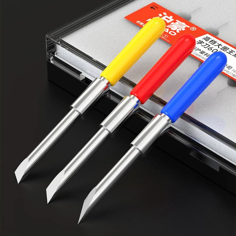 HUHAO 5 Pezzi Lame da Taglio Roland 30/45/60 Gradi CB15U, Lame per Incisione e Taglio, Portautensili per Plotter da Vinile