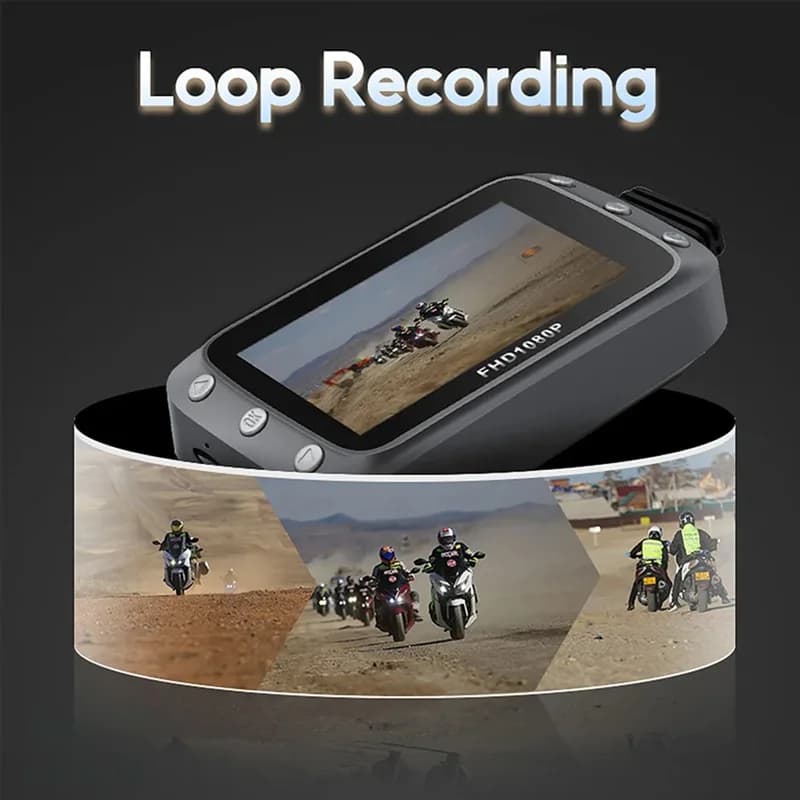 HFES Moto DVR Dash Cam 1080P + 1080P Full HD Vista Frontale Posteriore Impermeabile Macchina Fotografica Del Motociclo GPS Logger Registratore Box