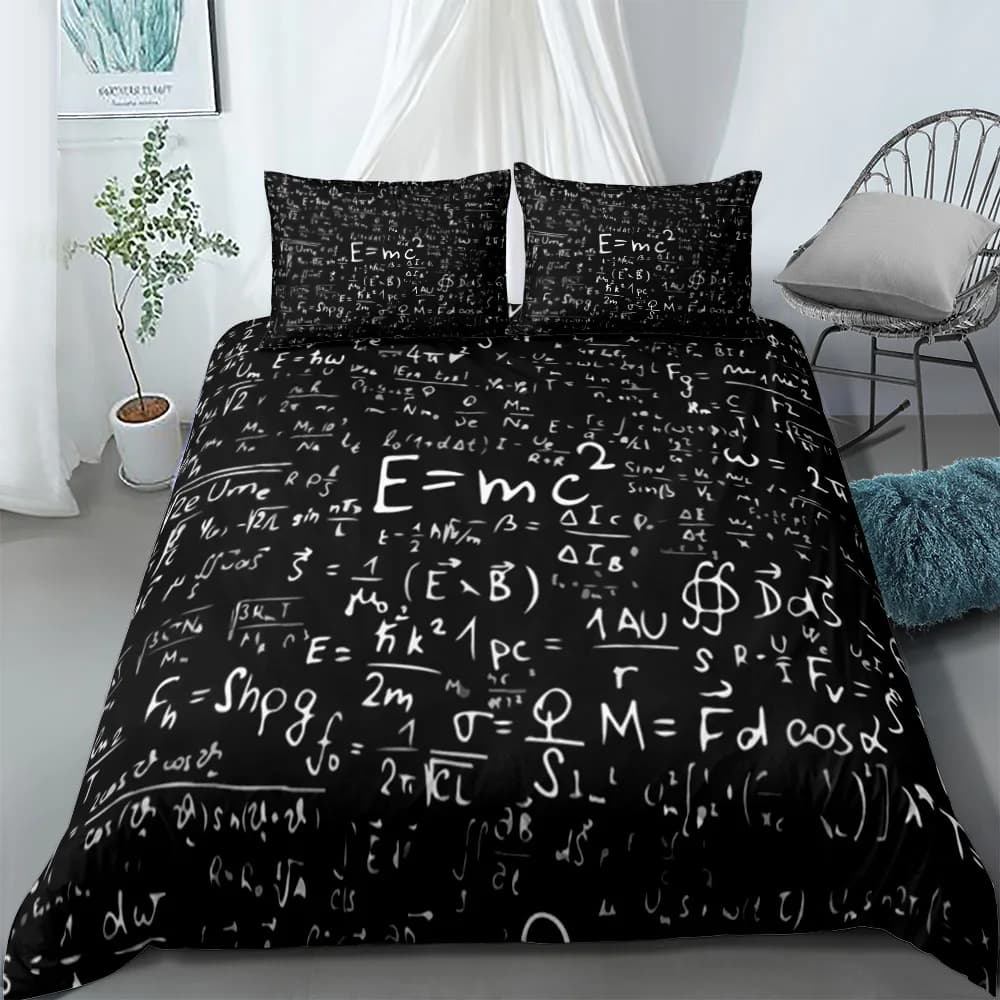 Set copripiumino con formule fisiche Set biancheria da letto king size, singolo, matrimoniale, king size, king size, nel Regno Unito