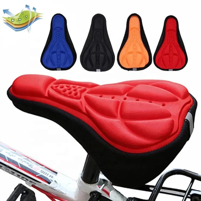 1/2/3/4 Pezzi Coprisella Bici 3D Morbido, Cuscino Sella Bici in Schiuma Confortevole, Accessori per Bicicletta