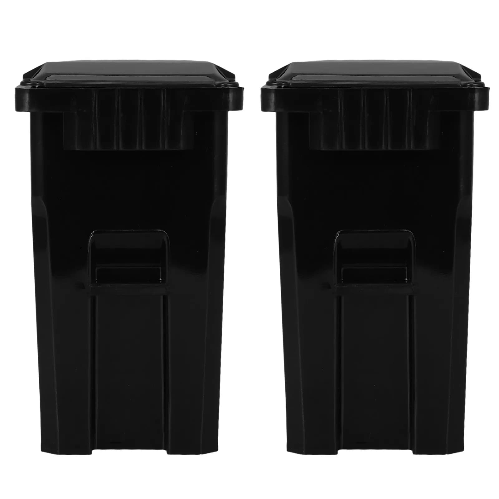 2 Pezzi Mini Cestino da Scrivania con Coperchio, Contenitore per Rifiuti da Tavolo Compatto in Plastica, Portapenne, Piccolo Bidone per Carta da Ufficio