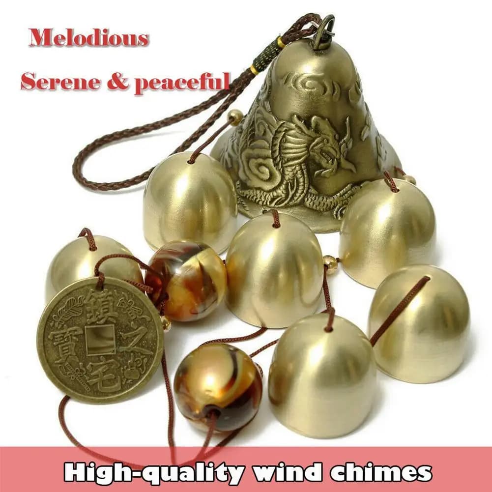 Antique Wind Chime Copper Yard Garden Outdoor Living Decoration Metal Wind Chimes Chinese Oriental Lucky Symbol Of Good Luck