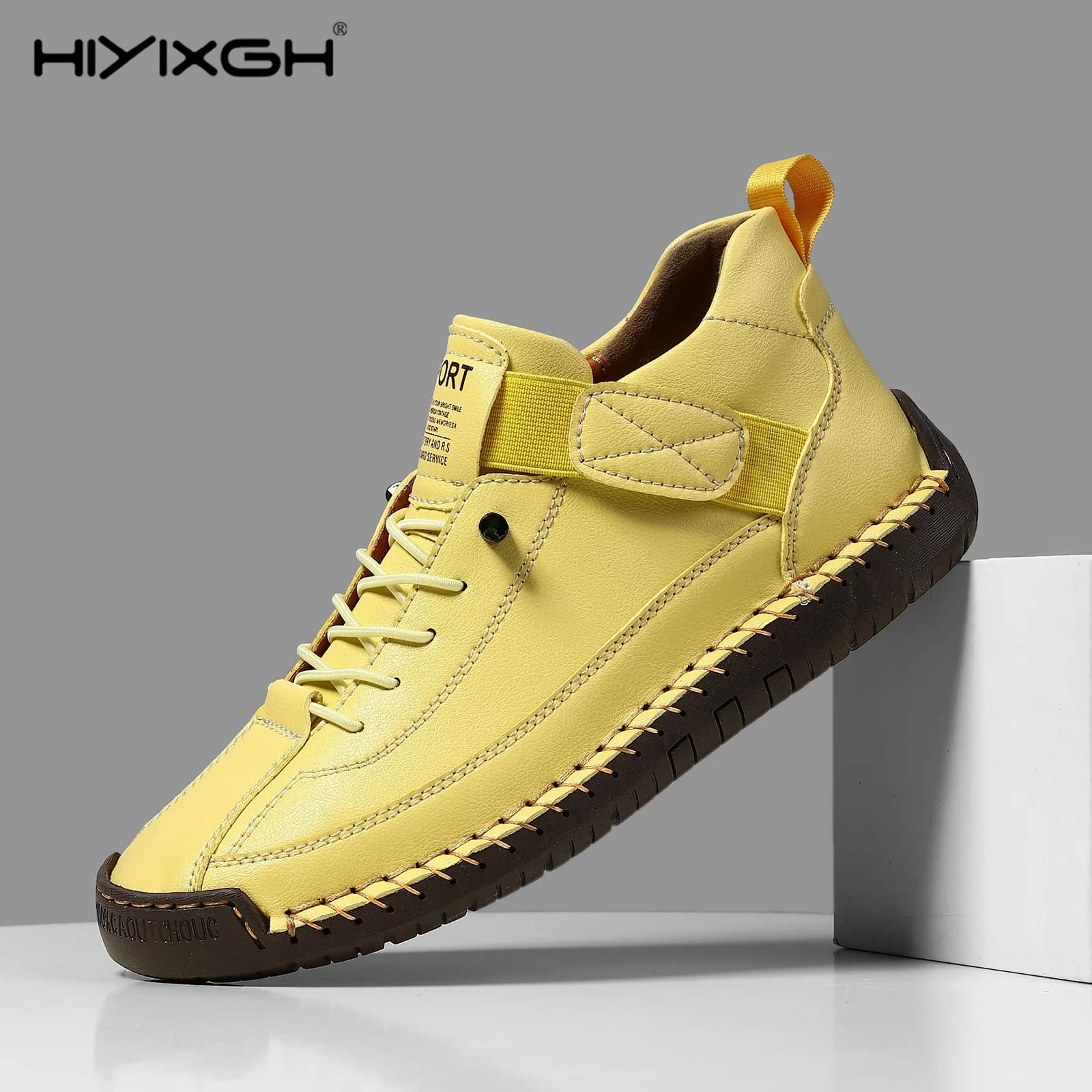 Scarpe da uomo in pelle fatte a mano Mocassini slip on casual Scarpe in pelle traspiranti Scarpe basse da uomo Mocassini moda Scarpe per utensili Taglie forti