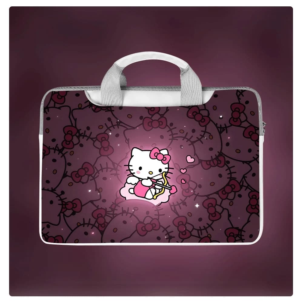 Borsa per Notebook Hello Kitty alla Moda 13 14 15 16 Pollici Impermeabile Antiurto Custodia per Laptop con Tasca per Scuola Ufficio Viaggi