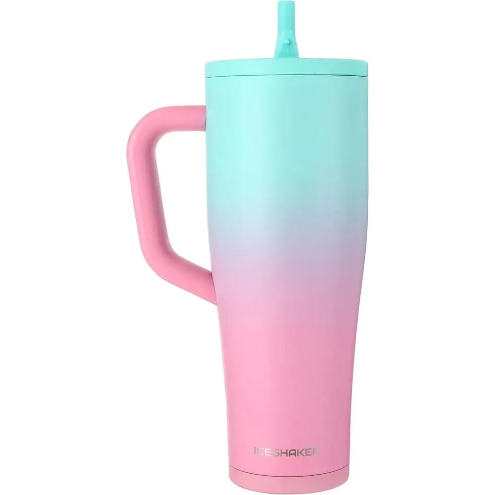 Borraccia Termica da 40 oz con Manico per Bevande Fredde o Calde per Oltre 30 Ore | Shaker 2-in-1 per acqua, frullati proteici, smoothie e cocktail