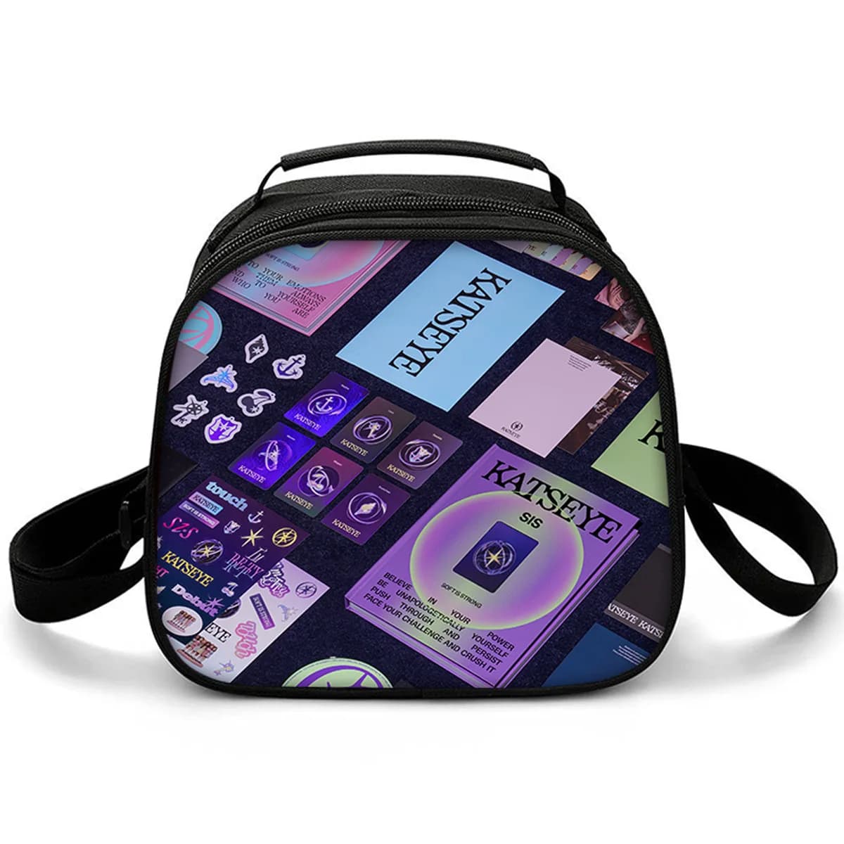 Thermal Bag for Luxury Lunch in Shape of Cat Eye, Insulating Bag for Foods with 3D Printing, Portable Fry Bag