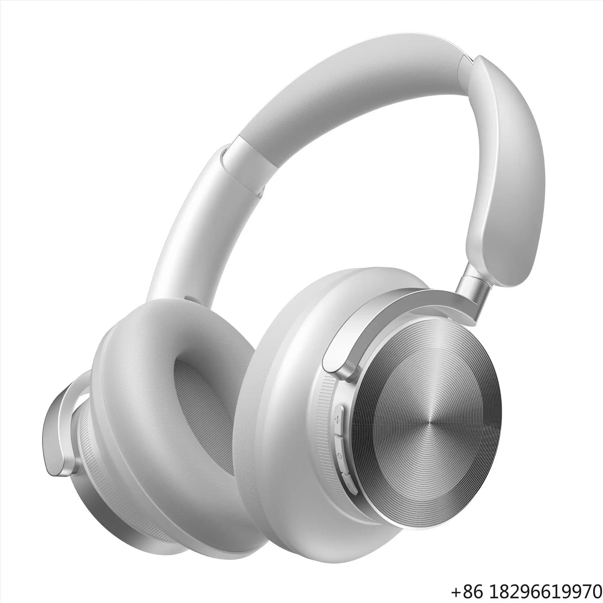 Cuffie Wireless Over-Ear Stereo Hi-Fi Uniche con Cancellazione Attiva del Rumore, Leggere e Pieghevoli, per Gaming