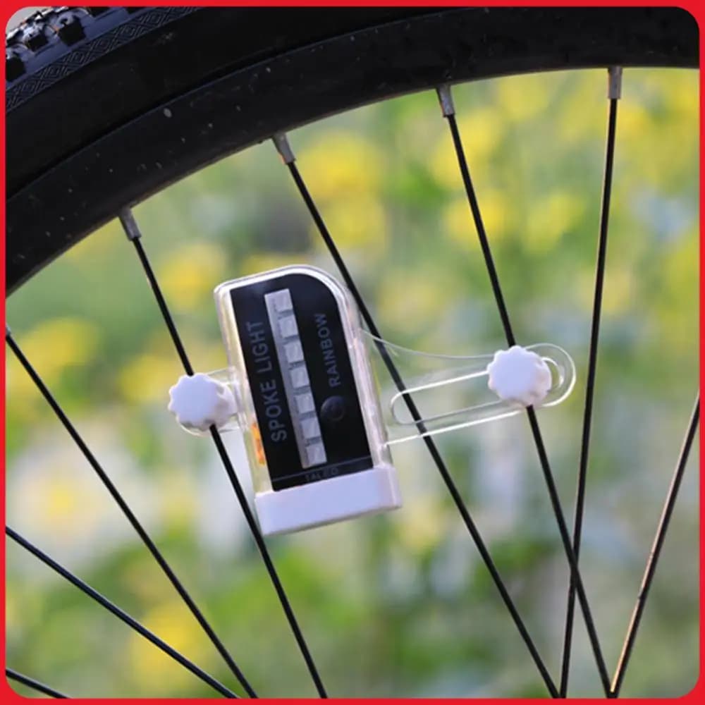 Luce per Raggi Bici 14 LED RGB, Luce Segnaletica per Ruota Bicicletta, Lampada di Avvertimento per Bici da Montagna e Strada, Accessori per Biciclette